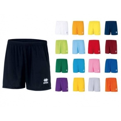 Conjunto de calções desportivos de várias cores com logo Errea