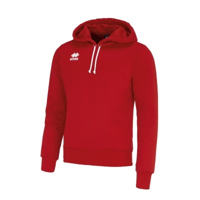 Sweatshirt vermelho com capuz e logo errea branco
