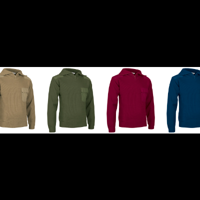 Seis sweatshirts com capuz de várias cores alinhadas