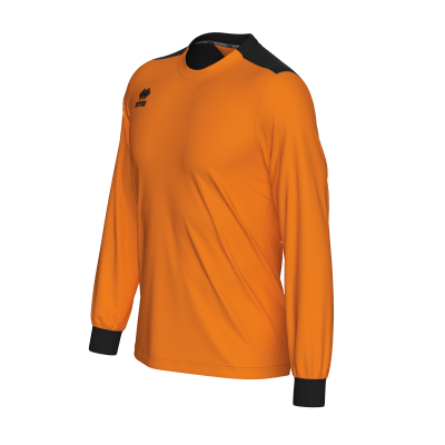 Camisola desportiva laranja de manga comprida com detalhes pretos