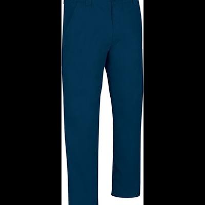 Calças compridas azul escuro com cintura elástica