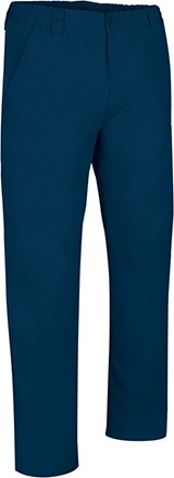 Calças compridas azul escuro com cintura elástica