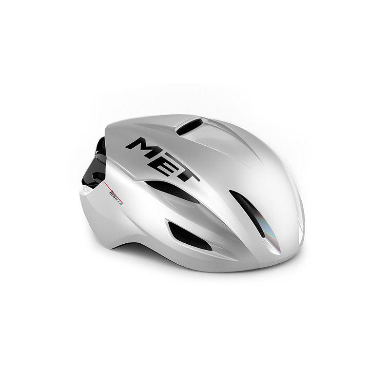 Capacete de ciclismo branco MET com ventilação