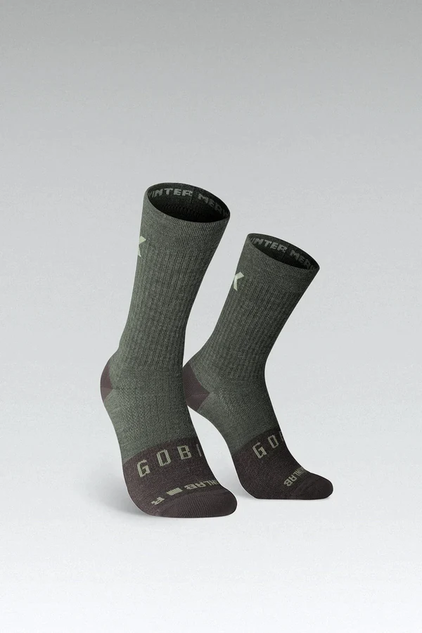 MEIAS INVERNO GOBIK LÃ DE MERINO UNISEXO OLIVE