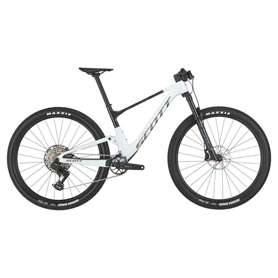 BICICLETA SCOTT SPARK RC TEAM BRANCO CUMULUS/ PRETO CARBONO