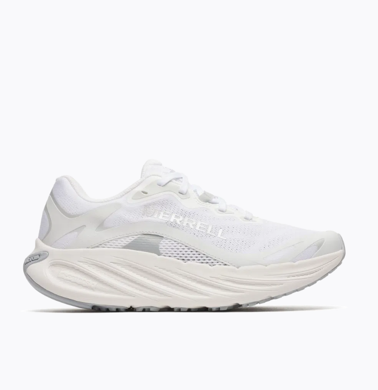 Ténis desportivos Merrell brancos com sola espessa e tecido mesh