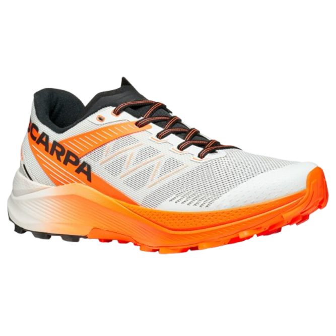 Ténis desportivos branco, laranja e preto Scarpa