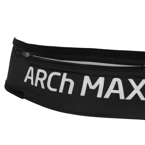 Cinto de desporto preto com fecho e texto ARCH MAX