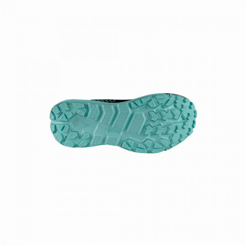 Sola de sapato desportivo azul-turquesa com padrão antiderrapante