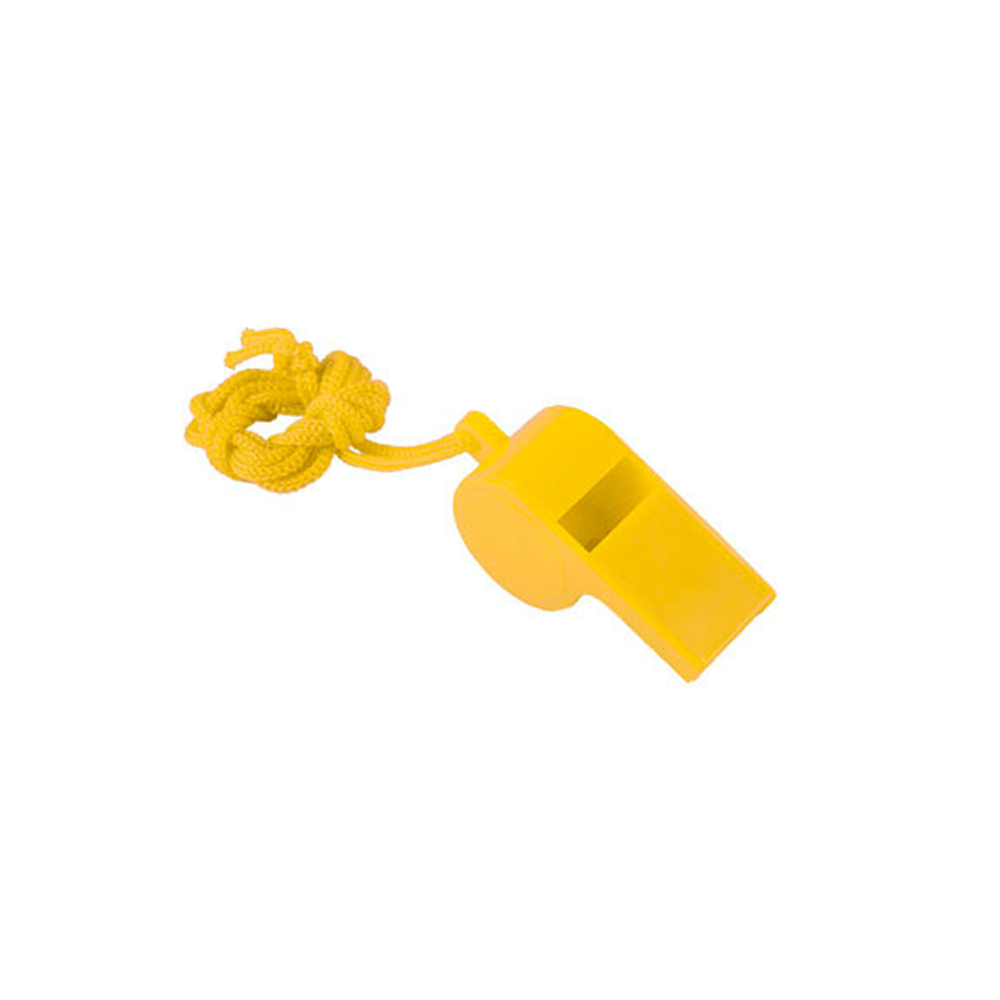 Apito amarelo com cordão amarelo