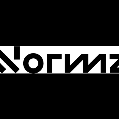 Logótipo preto com a palavra 'Normal' em estilo geométrico sobre fundo branco
