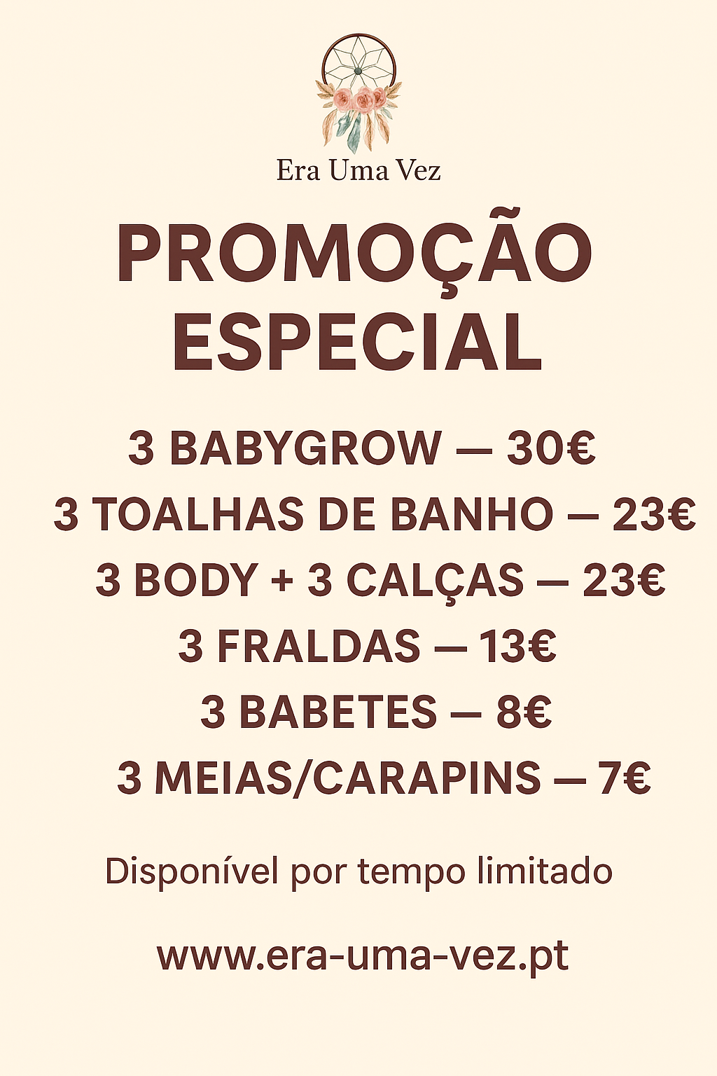 👶💫 Promoção especial Era Uma Vez – Aproveite os nossos packs económicos!