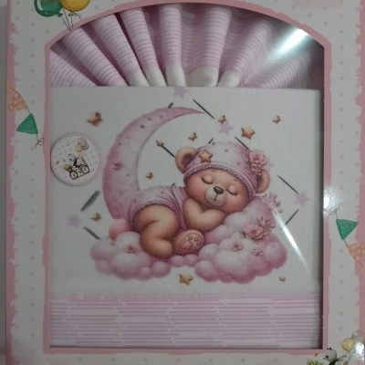 Jogo cama bebé estampado flanela