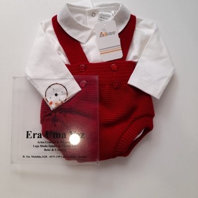 Fofo de malha e bodie bebé