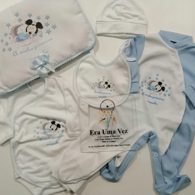 Conjunto de roupa de bebé com estampado de rato Mickey