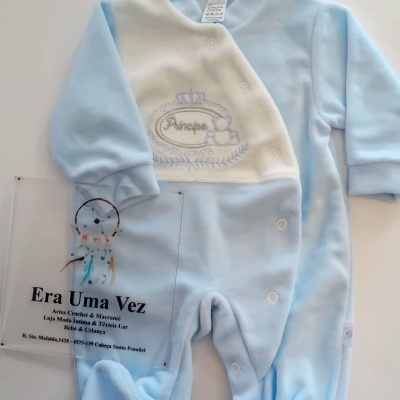 Babygrow princesa /príncipe para bebé 1 mês