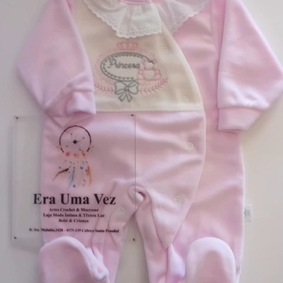 Babygrow princesa /príncipe para bebé 1 mês