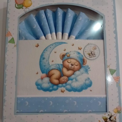 Jogo cama bebé estampado flanela