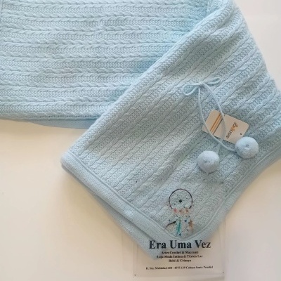 Manta bebé malha forrada