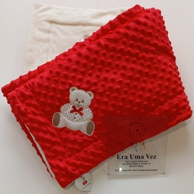 Manta bebé pipoca urso