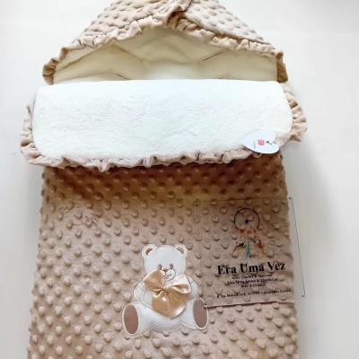 Saco bebé bordado urso