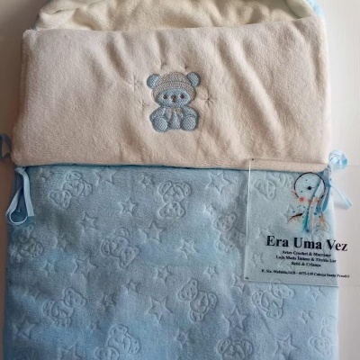 Saco bebé bordado urso