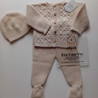 Casaco, calça e gorro bebé