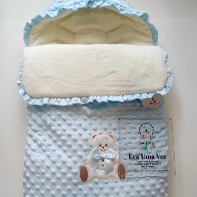 Saco bebé bordado urso