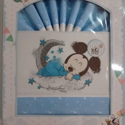 Jogo cama bebé estampado flanela