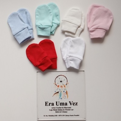 Luvas algodão bebé