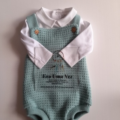 Fofo de malha e bodie bebé