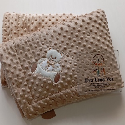 Manta bebé pipoca urso