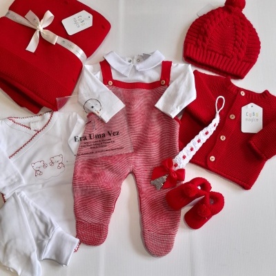 Conjunto saída maternidade bebé