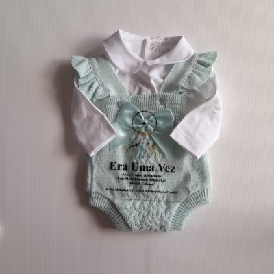 Fofo de malha e bodie bebé
