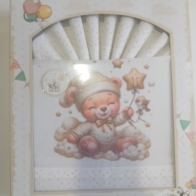 Jogo cama bebé estampado flanela