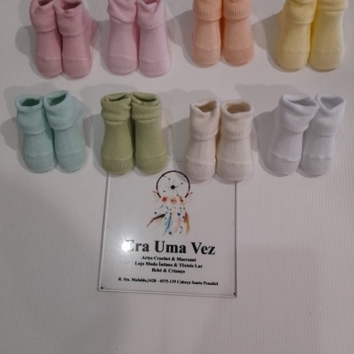 Meias de bebé algodão