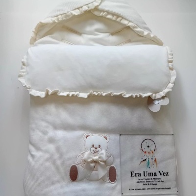 Saco bebé bordado urso