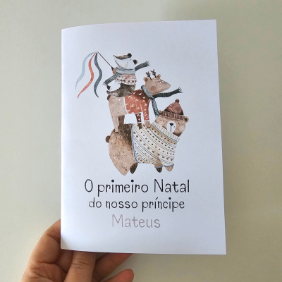 Postal: "O primeiro Natal do nosso príncipe / da nossa princesa..."