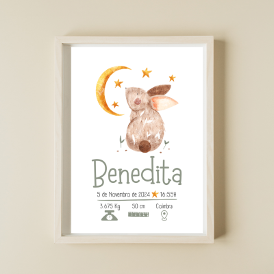 "Um coelhinho a observar as estrelas"