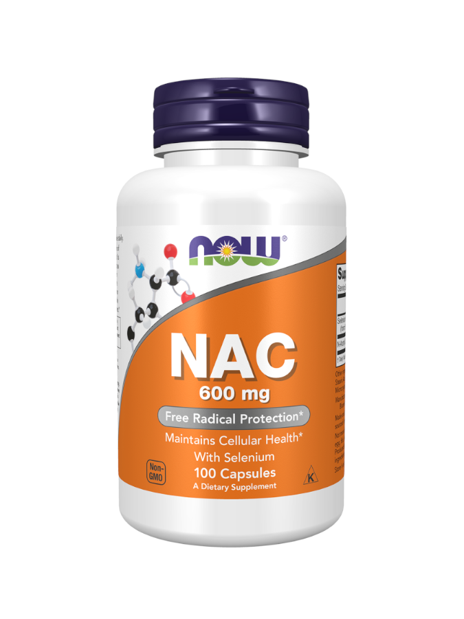 NAC - Acetyl Cysteine 600mg - 100 Cápsulas Now NAC - Acetyl Cysteine 600mg - 100 Cápsulas Now