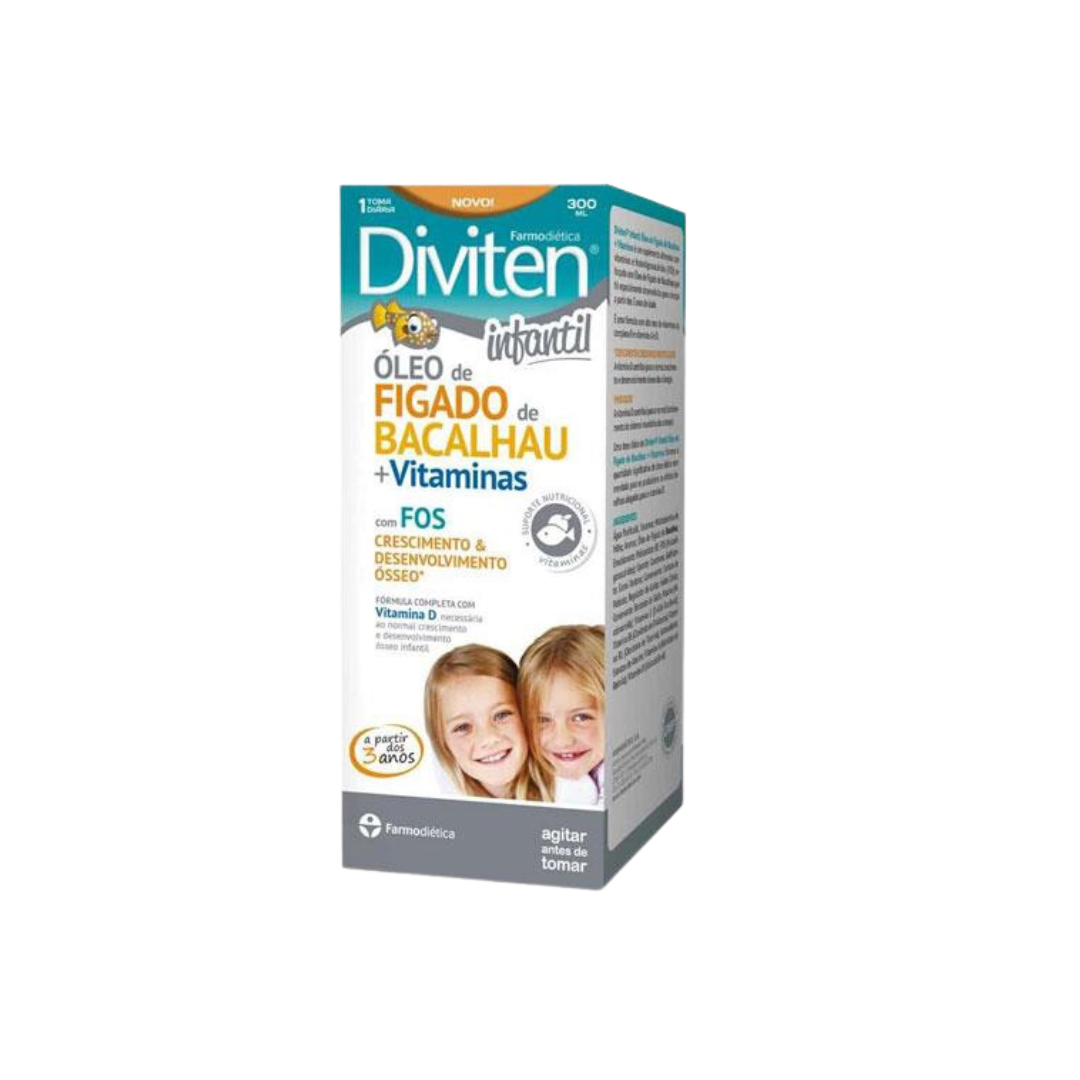 Oleo Figado Bacalhau Infantil - 300ml Diviten Oleo Figado Bacalhau Infantil - 300ml Diviten