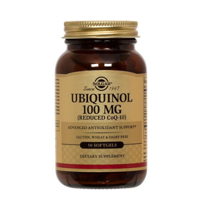 Ubiquinol 100mg (forma reduzida de CoQ-10) - 50 Cápsulas Solgar