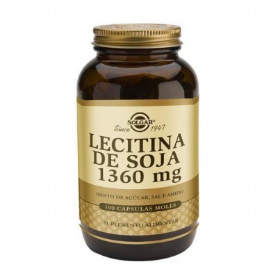 Lecitina de Soja 1360mg 100 Cápsulas Solgar