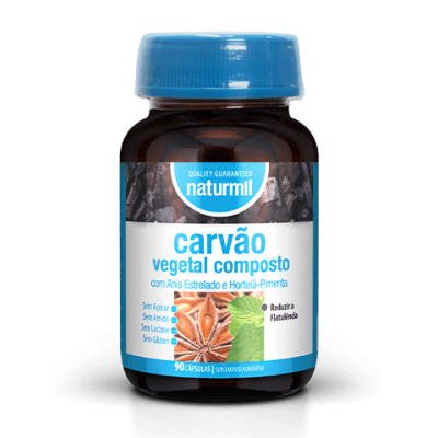 CARVÃO VEGETAL COMPOSTO 90 cápsulas - NATURMIL