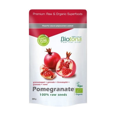 POMEGRANATE RAW SEMENTES DE ROMÃ LIOFILIZADAS 200GR. BIO - BIOTONA
