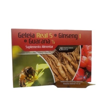 GELEIA REAL GINSENG GUARANÁ COMPLEX – 20 AMPOLAS – SOLDIET