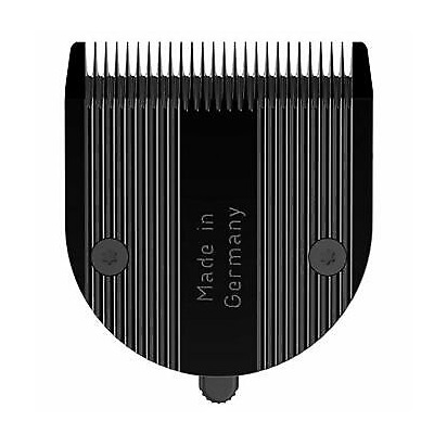 Lâmina metálica preta para máquina de cortar cabelo com gravação Made in Germany