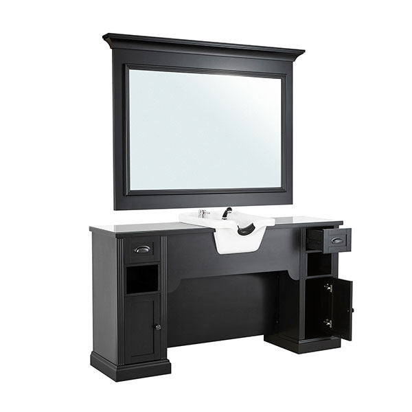 Bancada modular para barbeiro com lavagem Mirplay William (Várias opções)