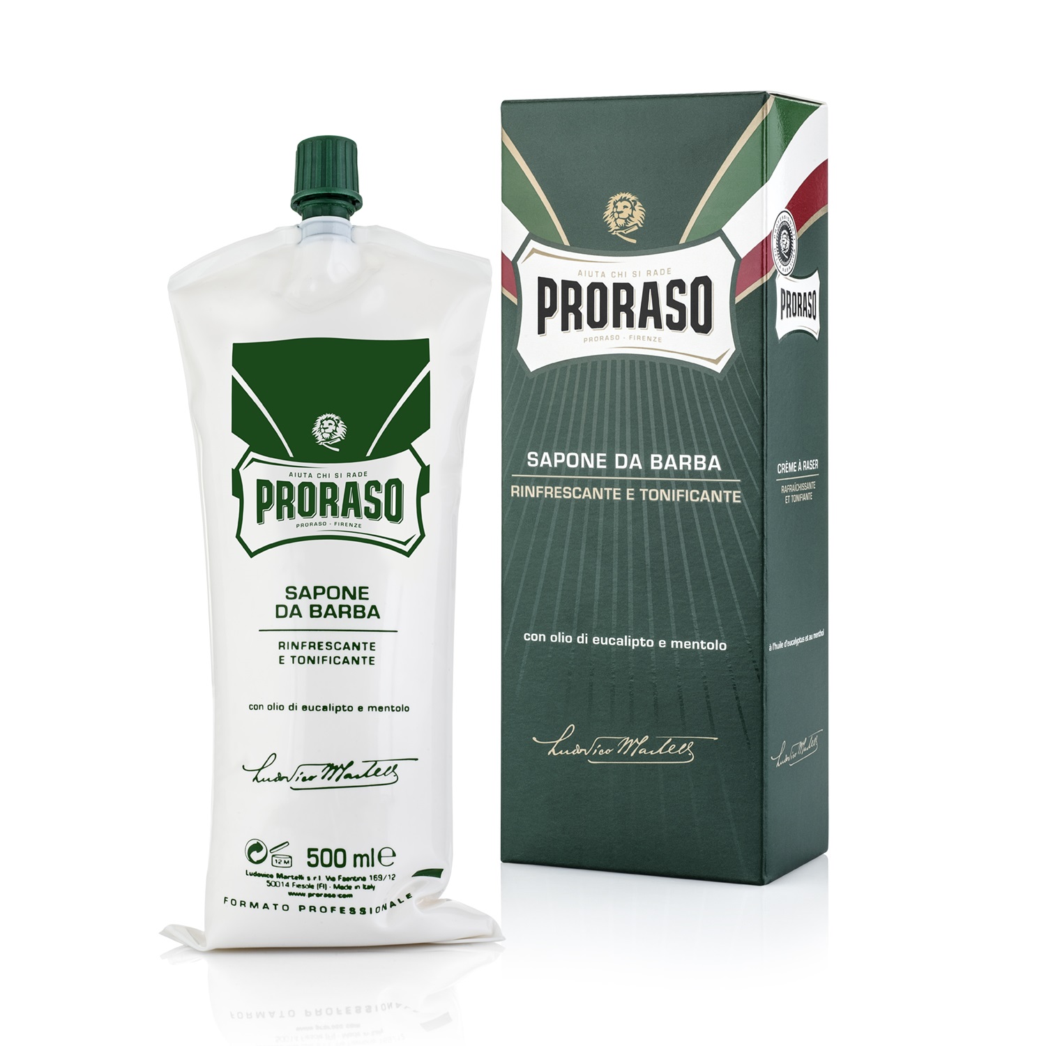 PRORASO GREEN SHAVING SOAP 500ML