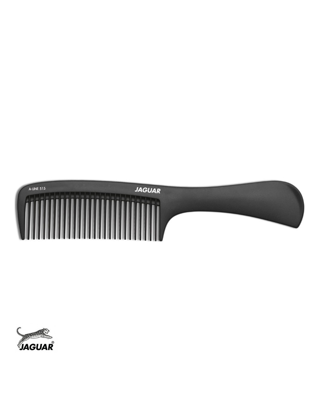 Pente preto com cabo ergonómico e inscrições JAGUAR e A-NR 515